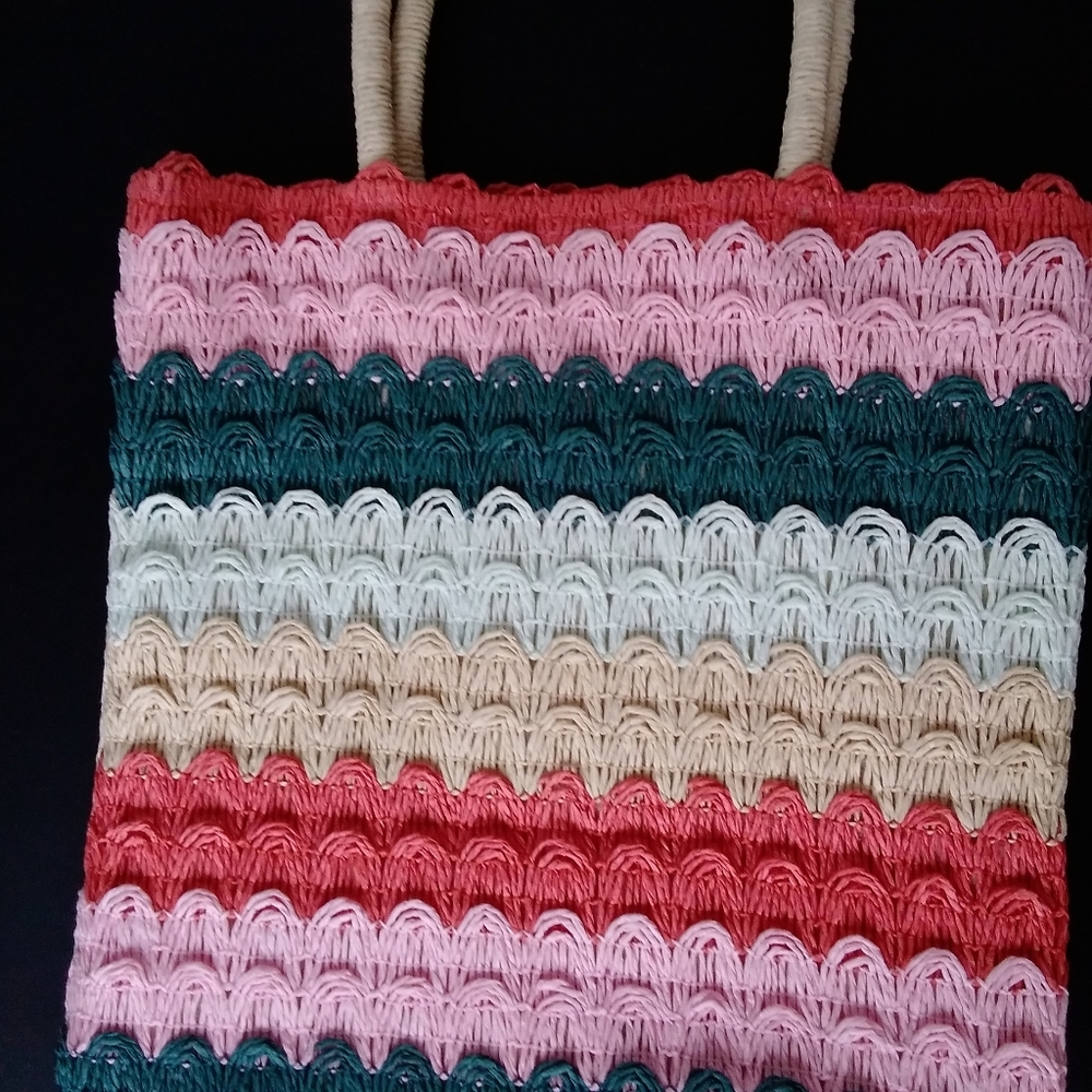 Art Class Macrame Rainbow Patterned Tote Bag - image 3